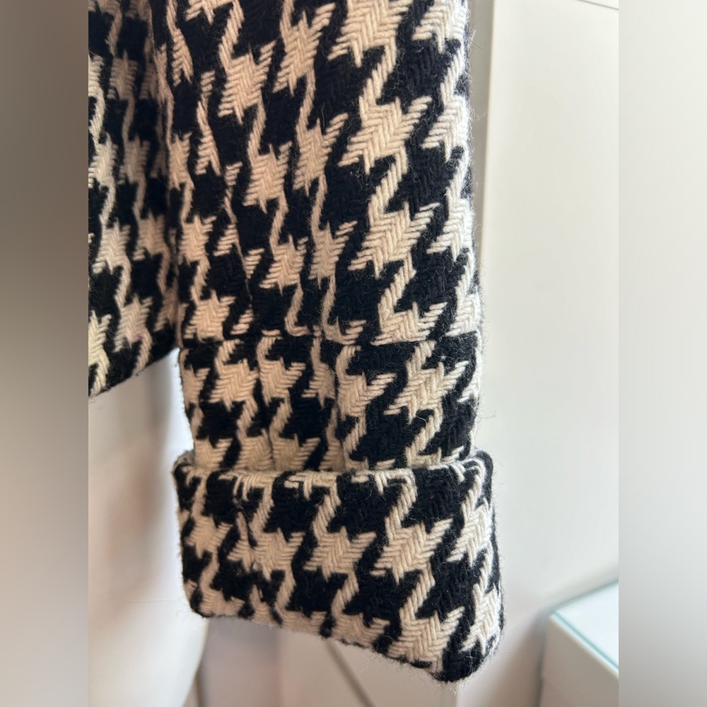 Black Rivet Houndstooth Wool Jacket - image 6